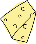 a wedge of cheese